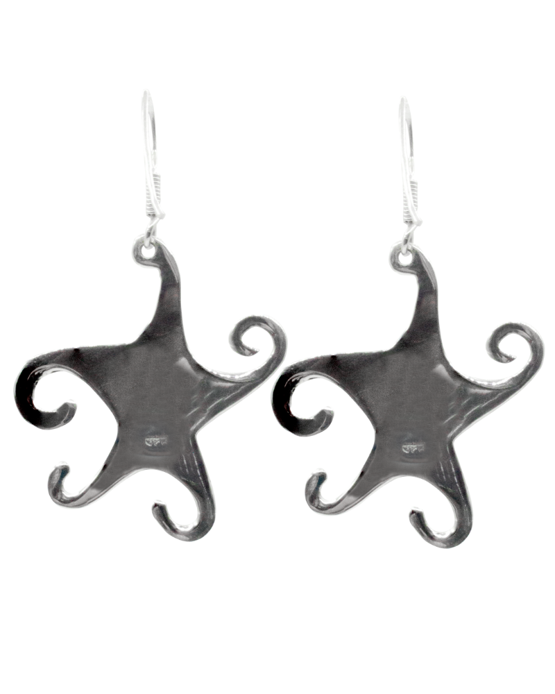 Lapis Whimsical Star Earrings