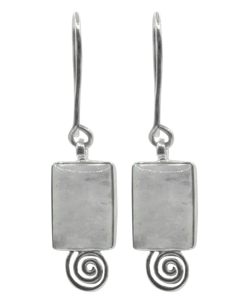 Rainbow Moonstone Snail earrings