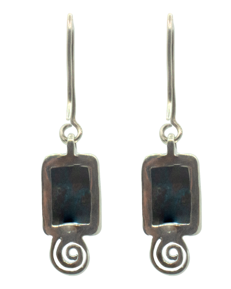 Azurite Snail Earrings