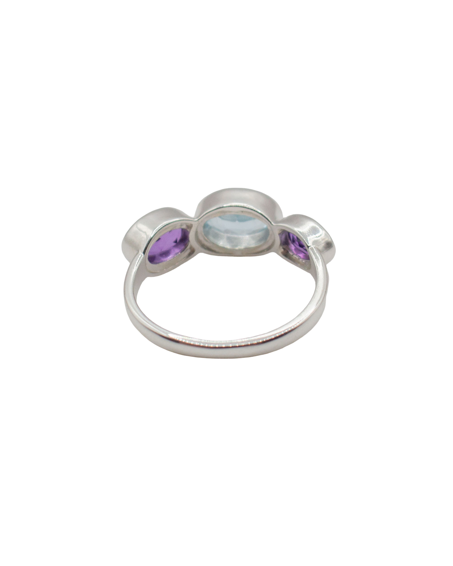 Amethyst and Blue Topaz Polkadot Ring