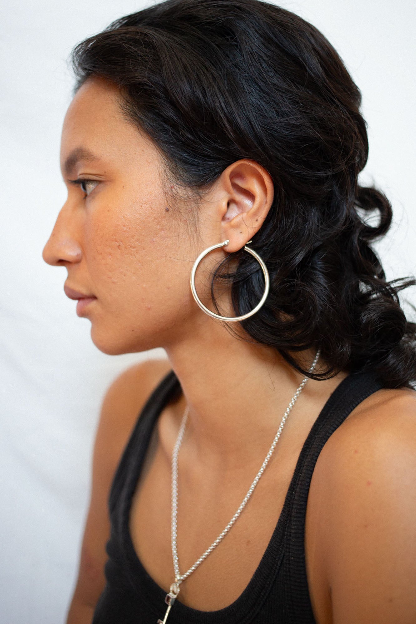 Portal Silver Hoops