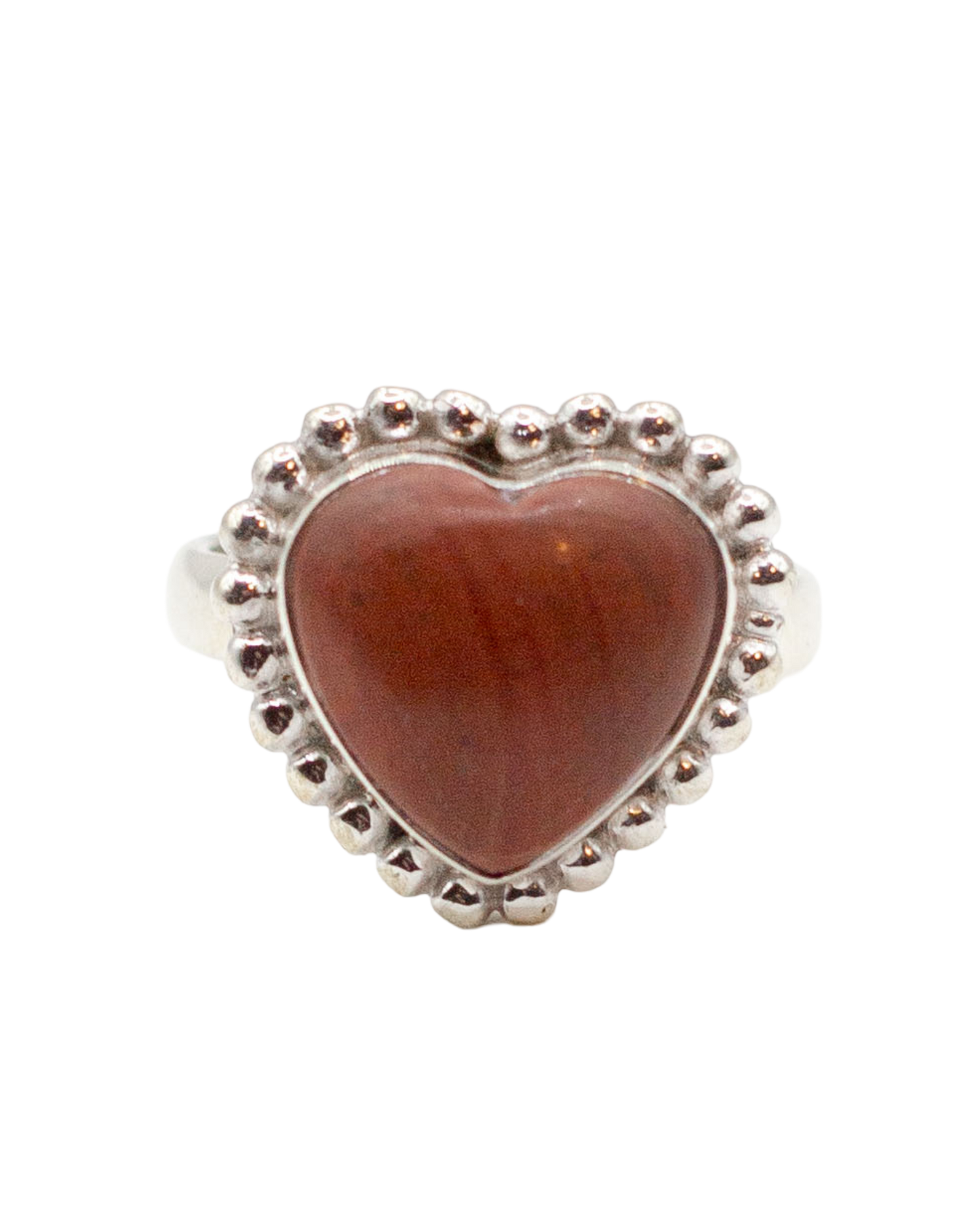 Red Jasper Heart Ring