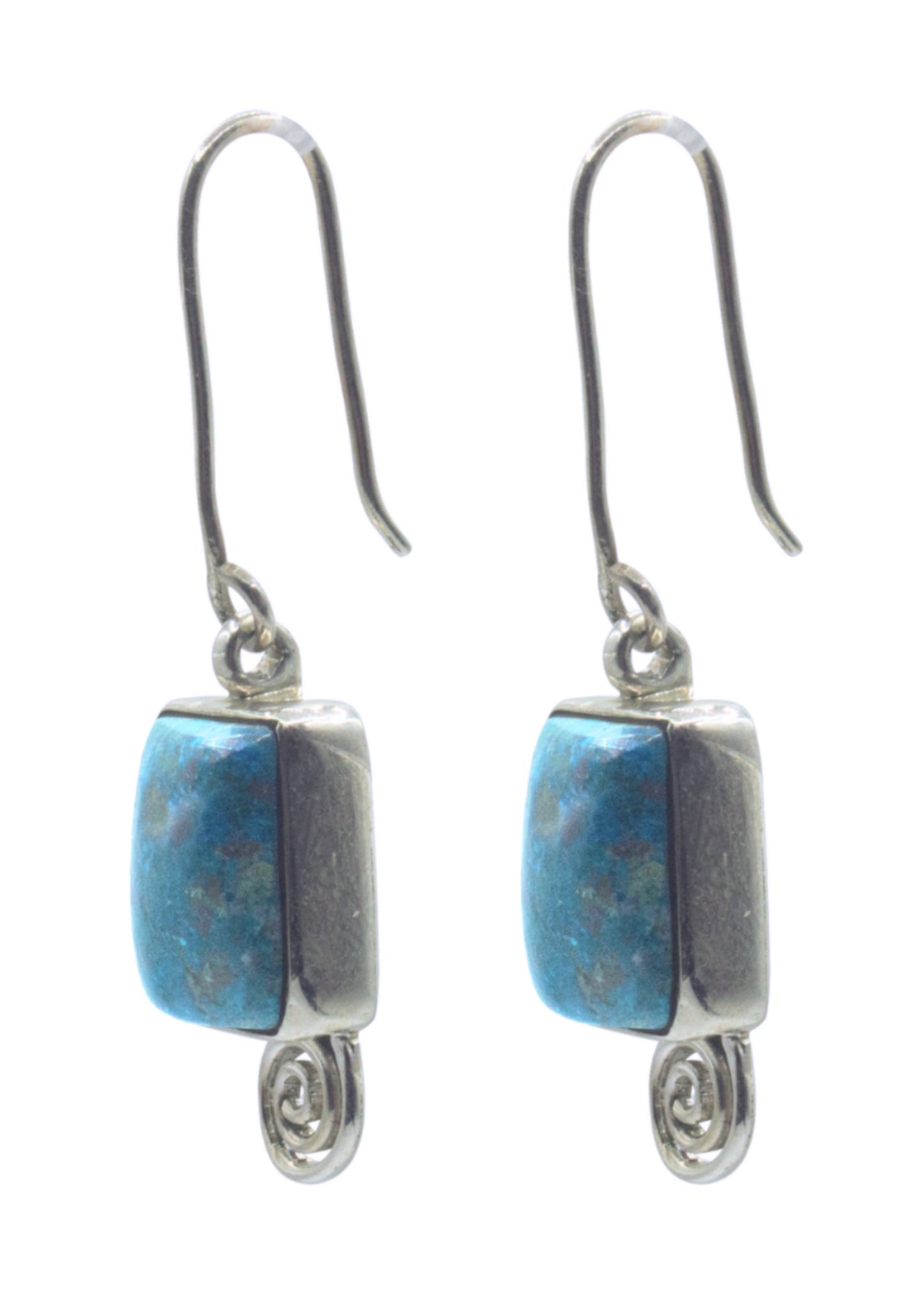 Azurite Snail Earrings