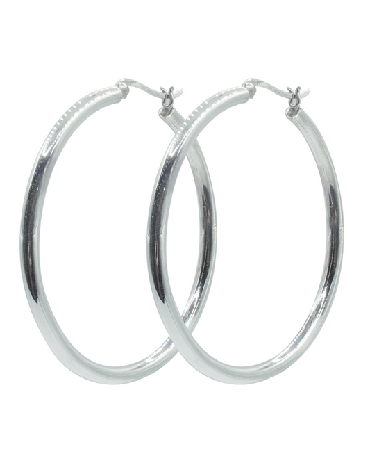 Portal Silver Hoops