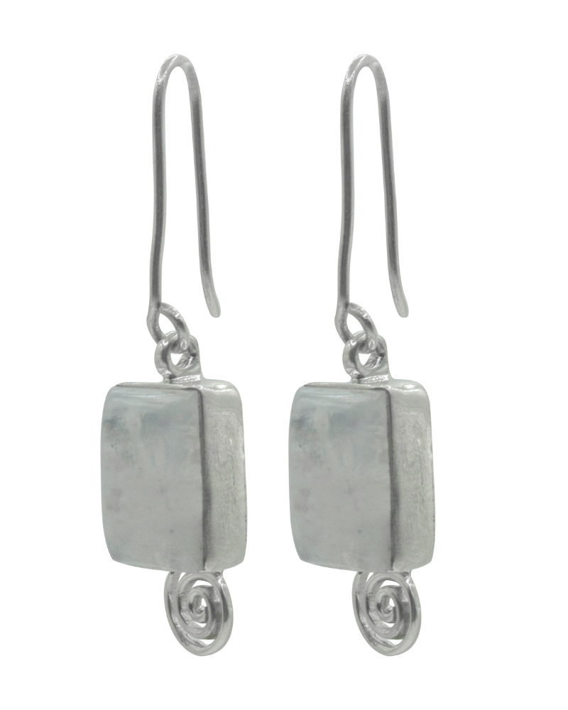 Rainbow Moonstone Snail earrings
