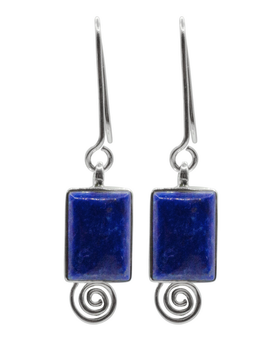 Lapis Snail Earrings