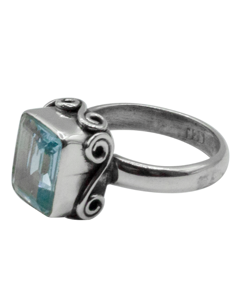 Blue Topaz Treasure Ring