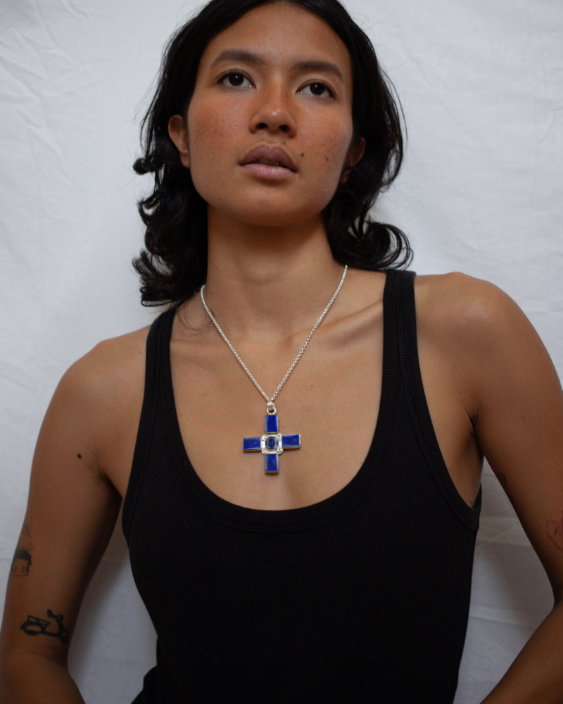 Lapis Siren Pendant