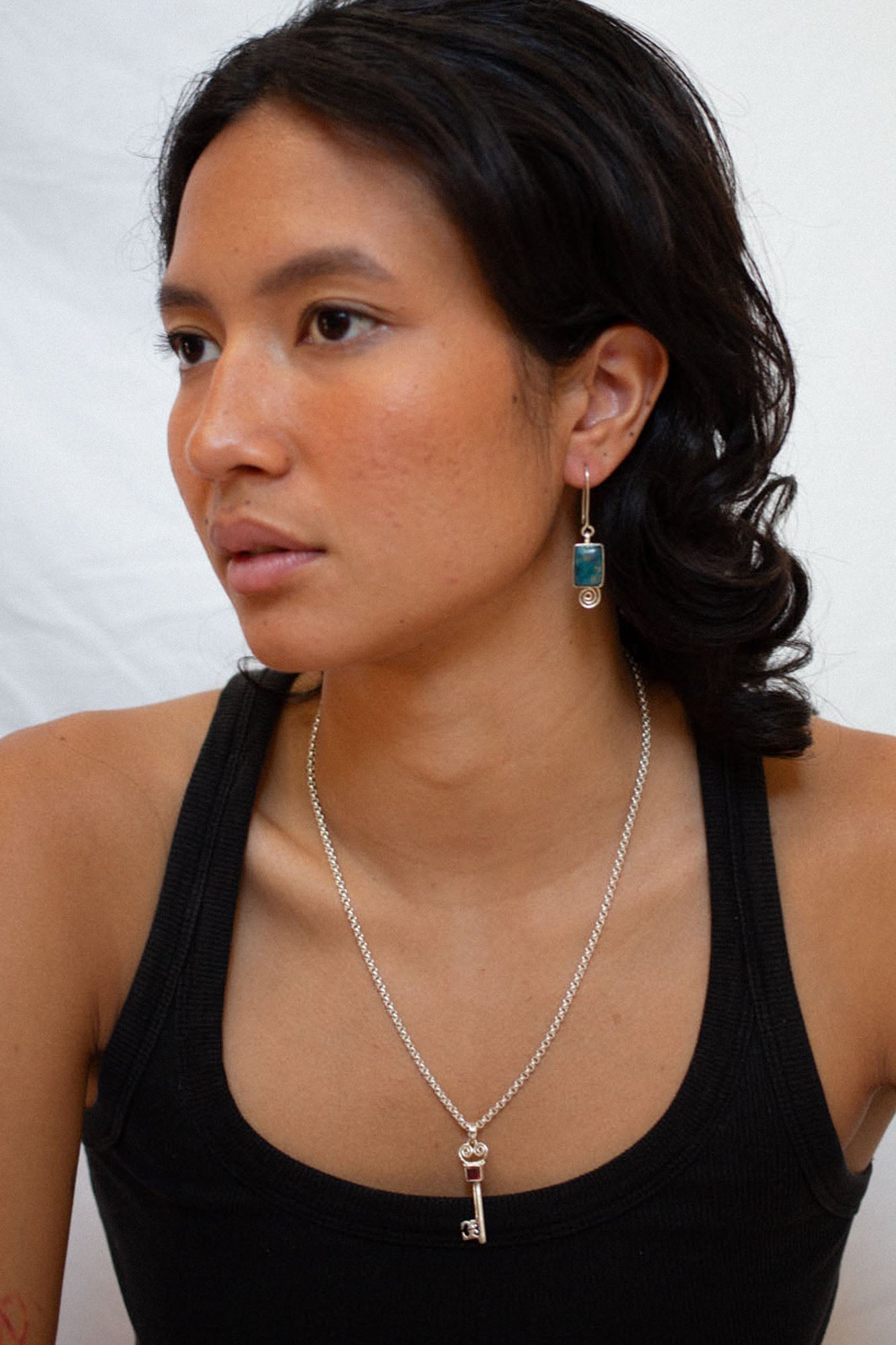 Azurite Snail Earrings