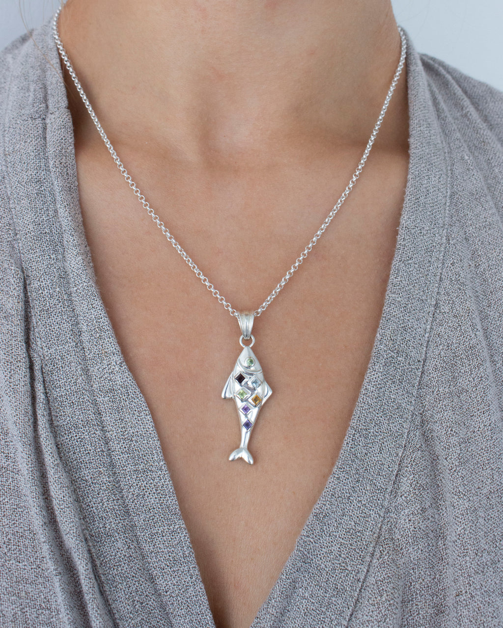 Rainbow Fish Pendant