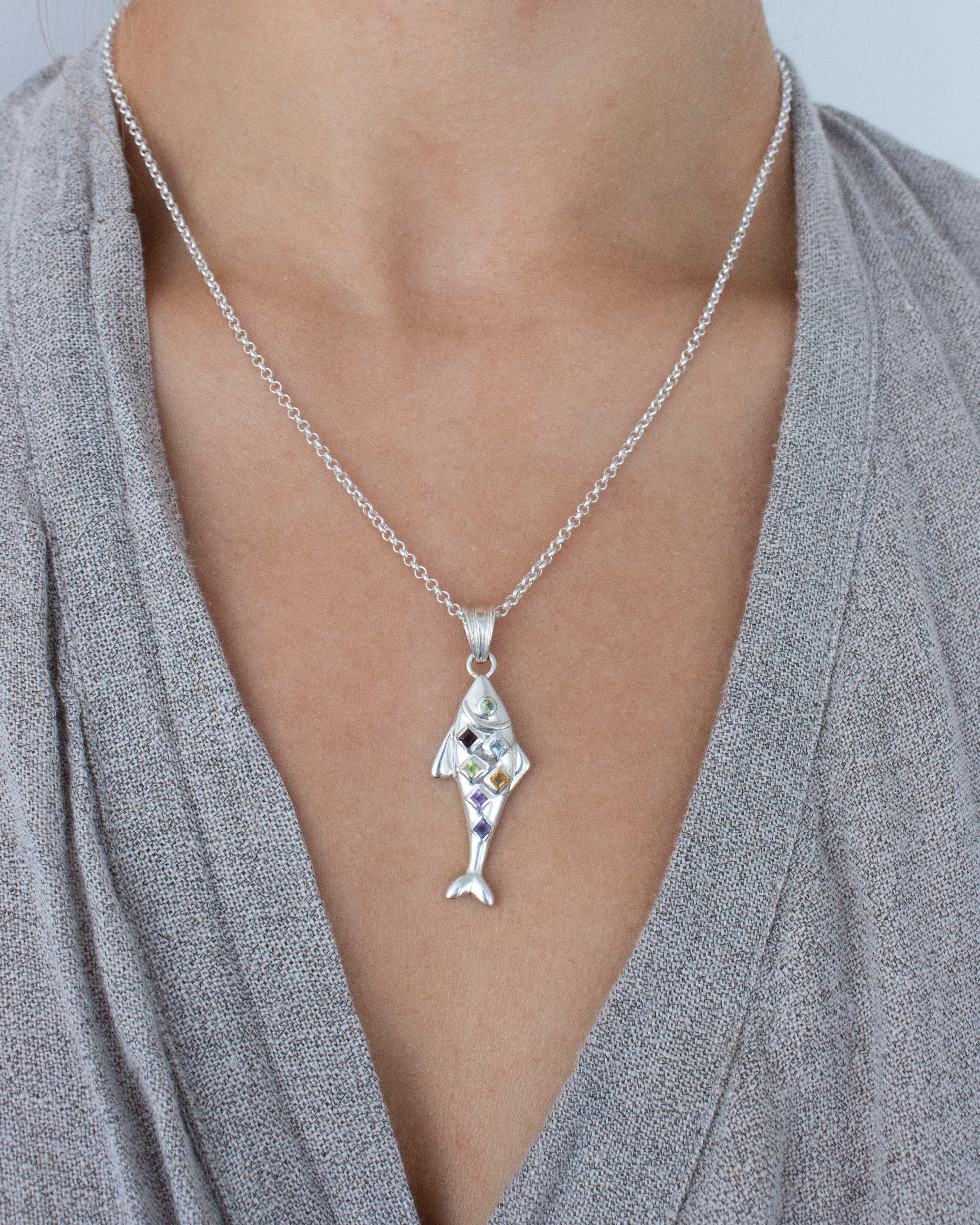 Rainbow Fish Pendant