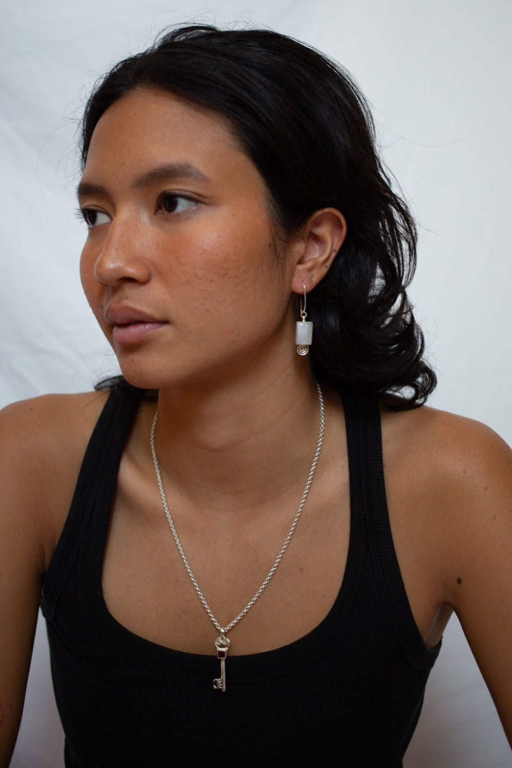 Rainbow Moonstone Snail earrings