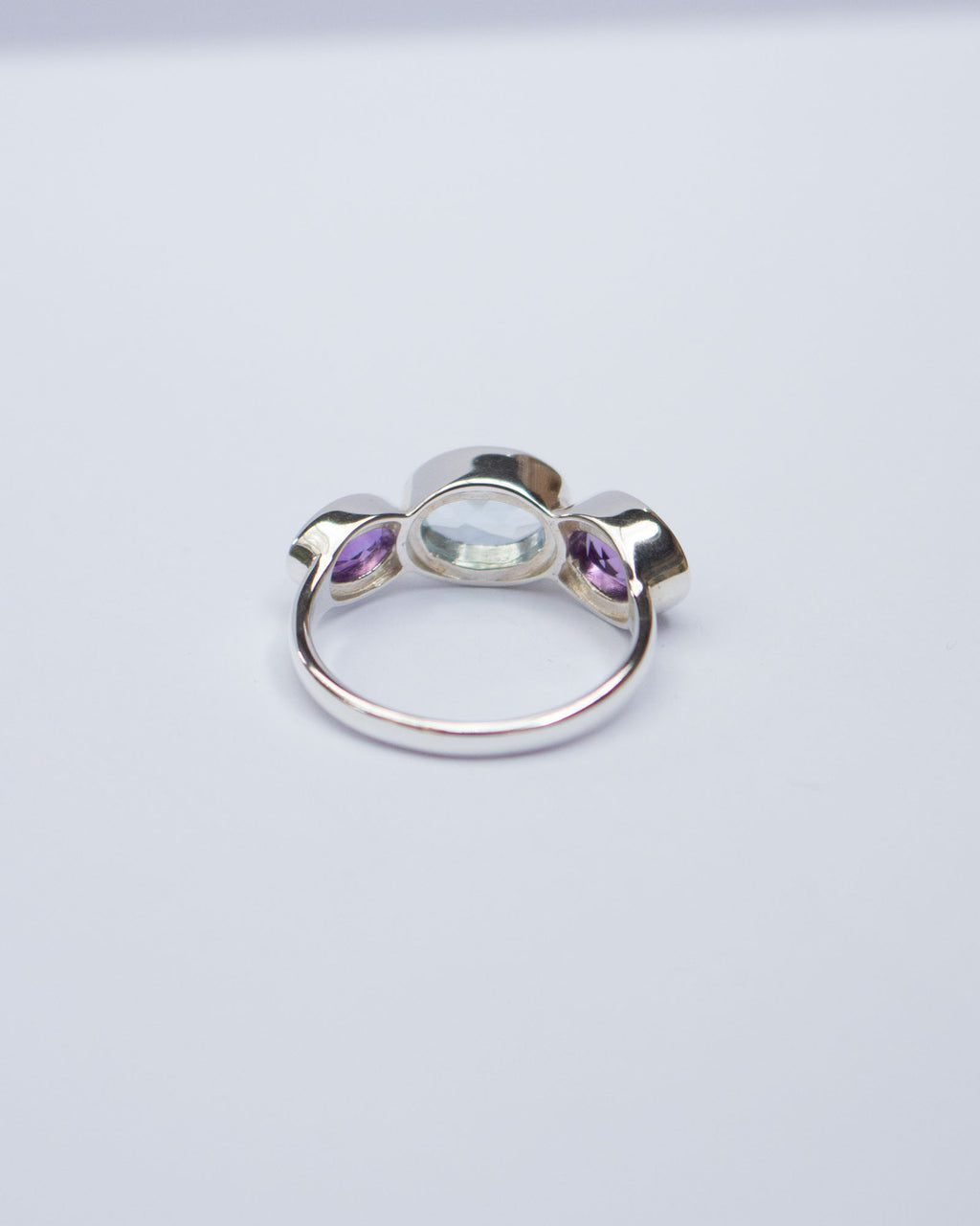 Amethyst and Blue Topaz Polkadot Ring