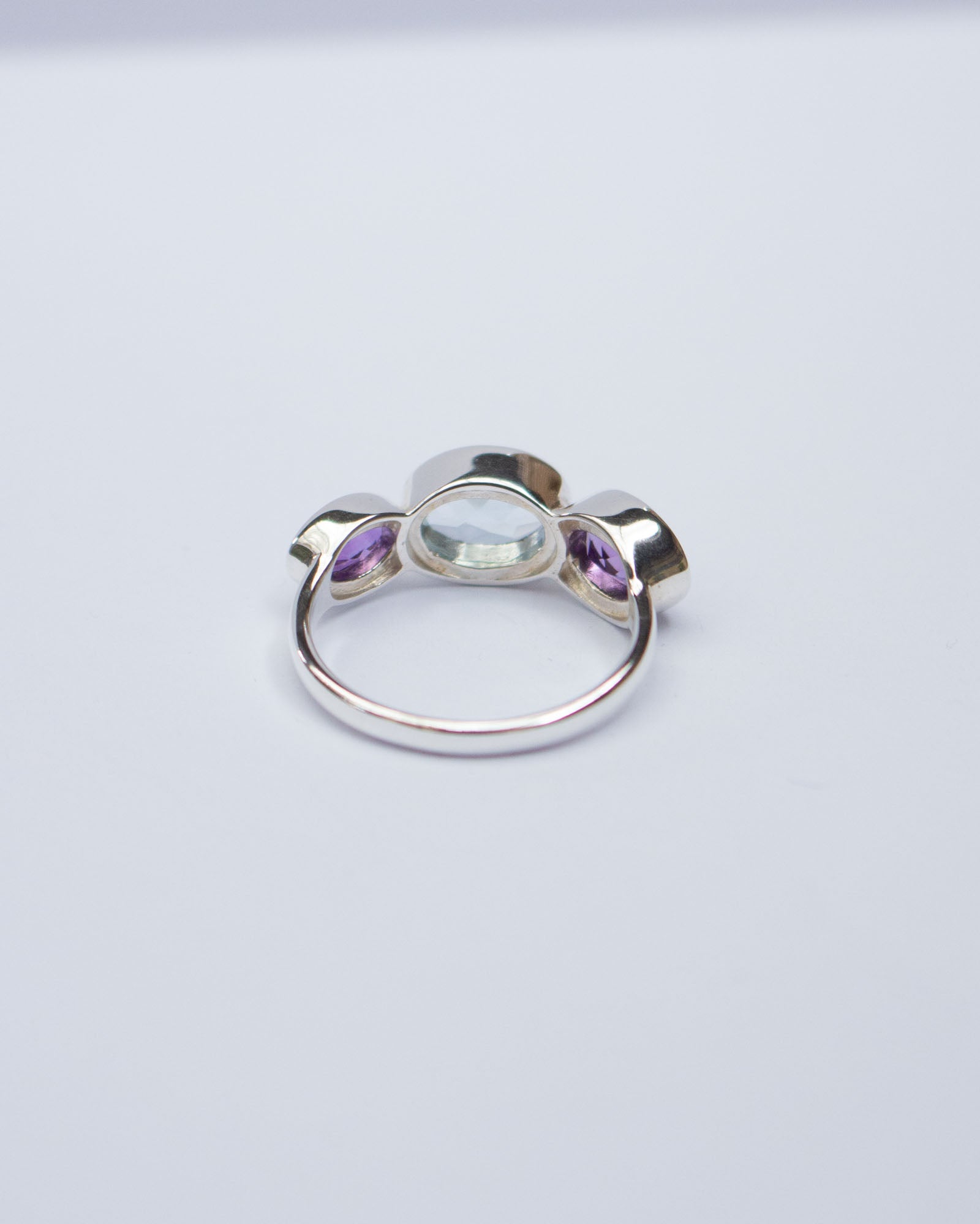 Amethyst and Blue Topaz Polkadot Ring
