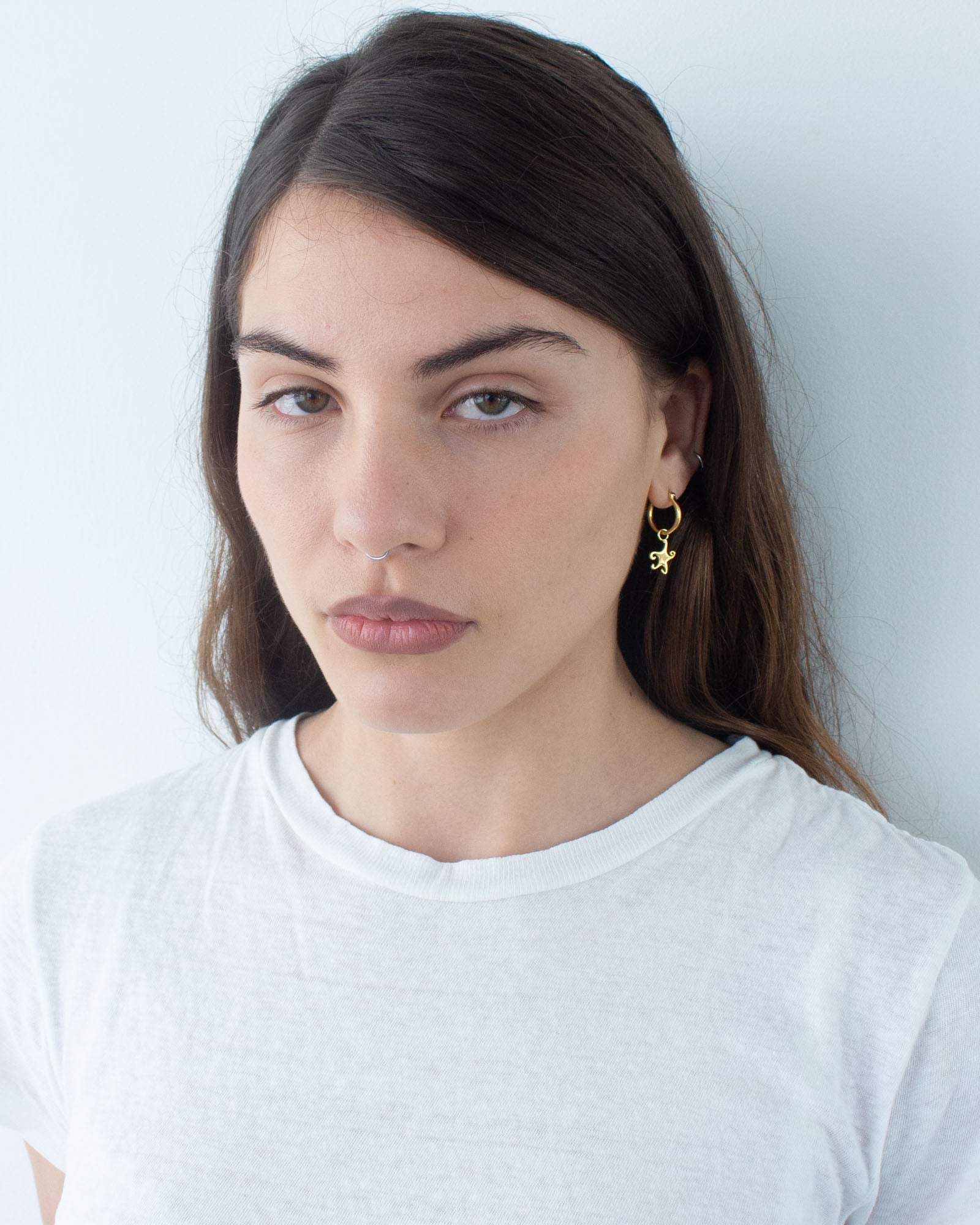 Gold Whimsical Star Hoops