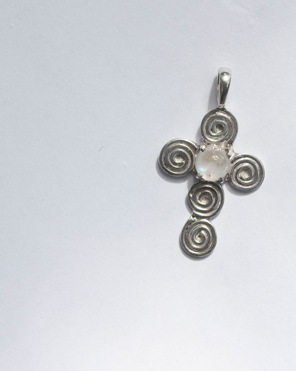 Moonstone Cross Pendant