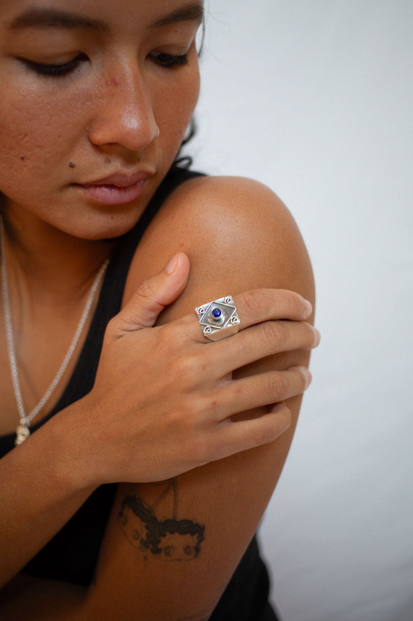Lapis Jester Ring
