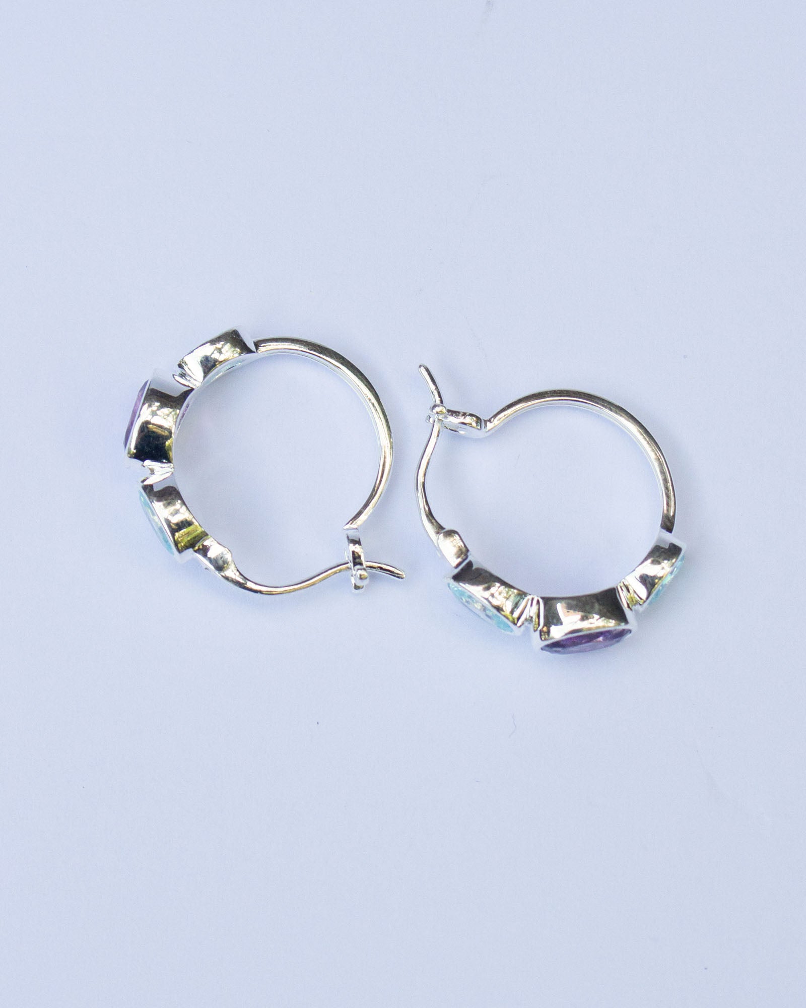 Amethyst Polkadot Hoops