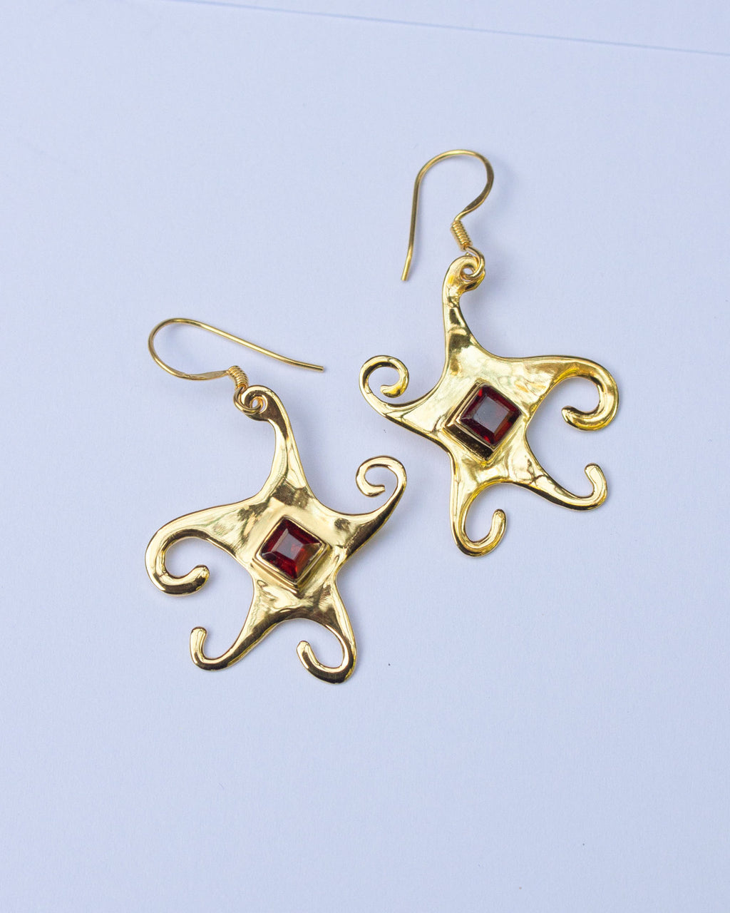Gold Whimsical Star Earrings