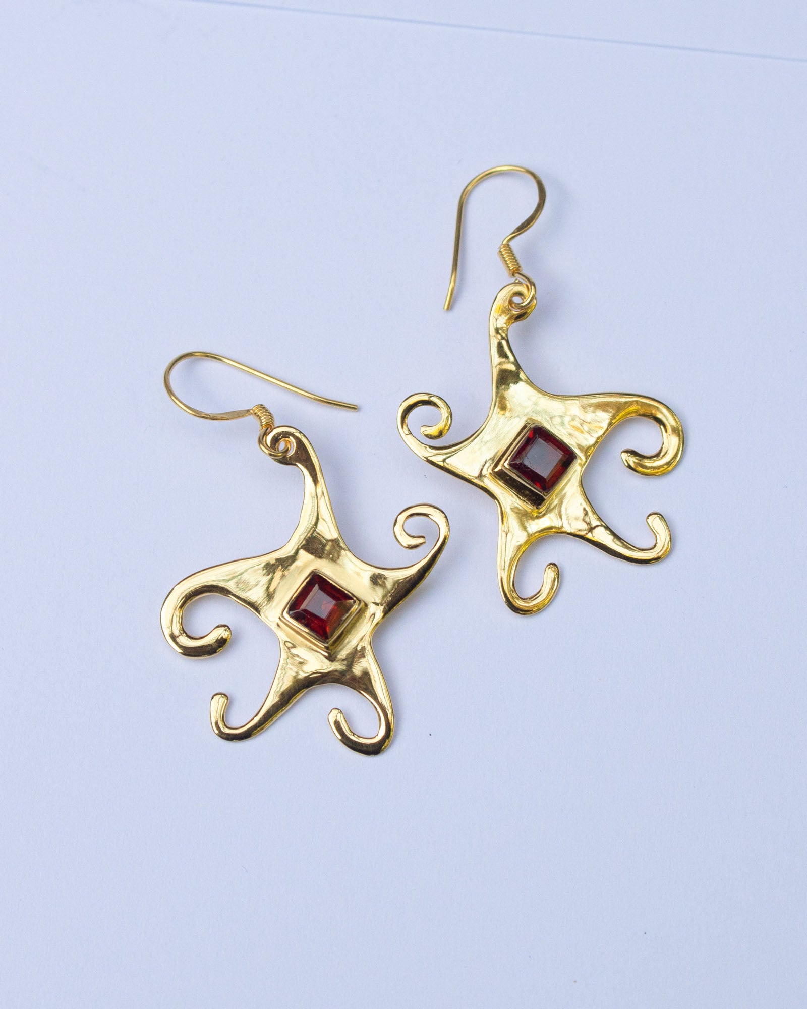 Gold Whimsical Star Earrings